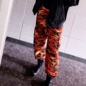 orange camo pants from Zumiez